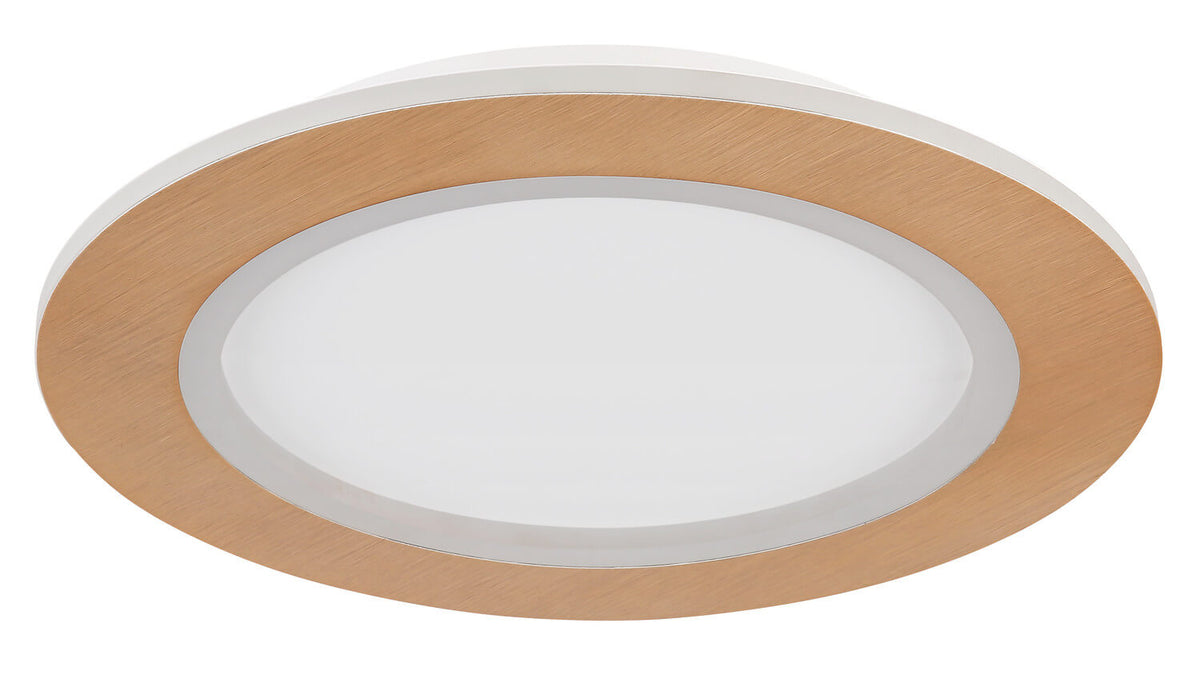 Détail de la finition éteinte, anneau bois brossé et bord gris
