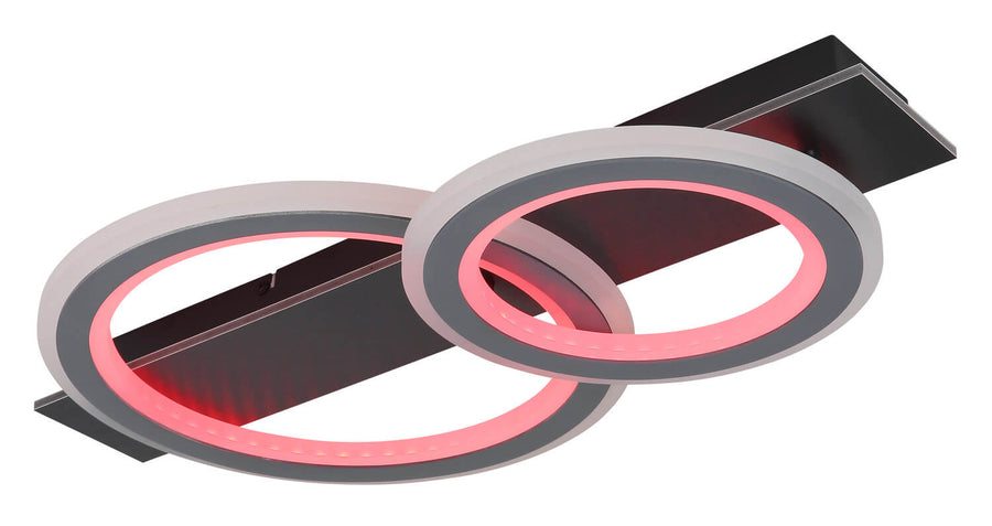 Plafonnier Jayden noir mat, L 63 cm (48034-21RGB)