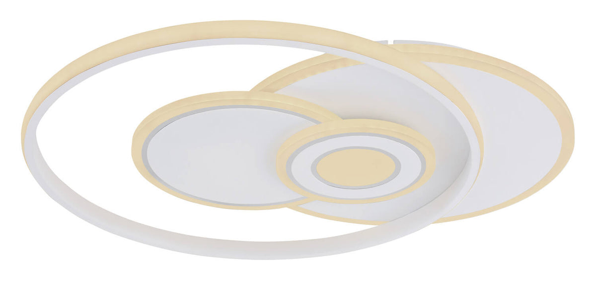 Plafonnier Roderick blanc mat, L 54,5 cm