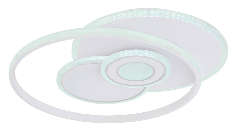 Plafonnier Roderick blanc mat, L 54,5 cm