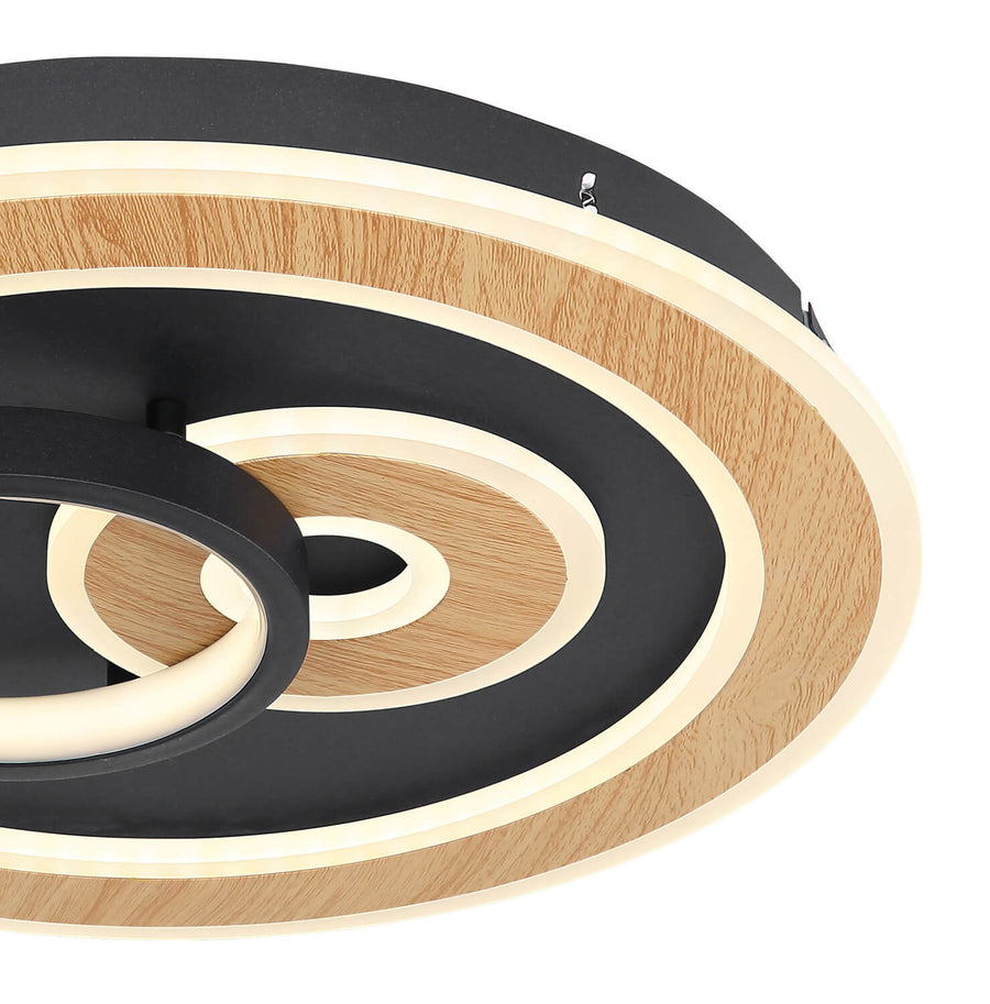 Plafonnier Chessy noir mat