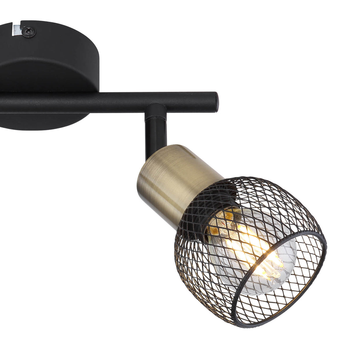Spot Fiastra noir mat, L 22 cm