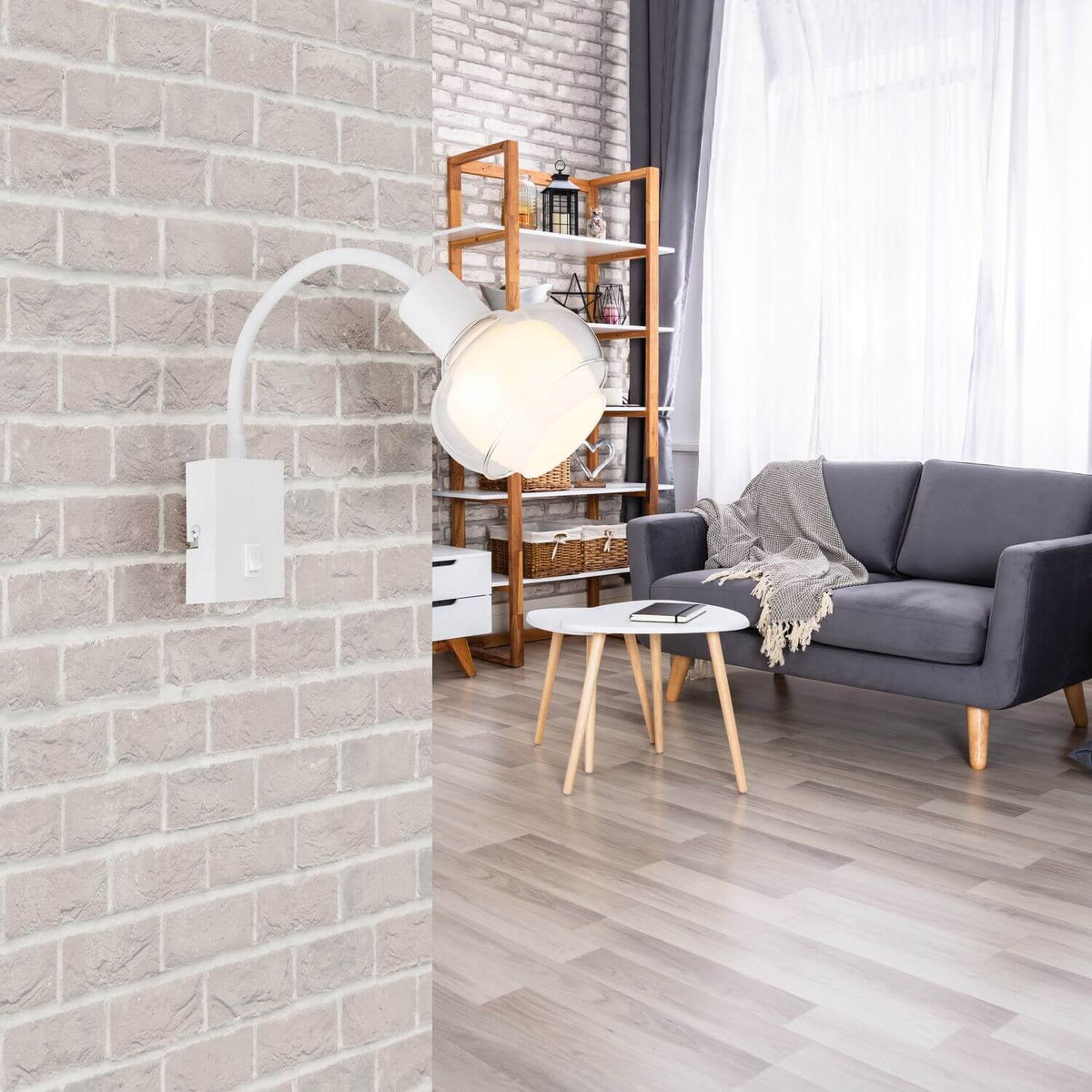 Applique murale Tokki blanche mat