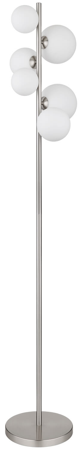 Lampadaire Riha nickel satiné