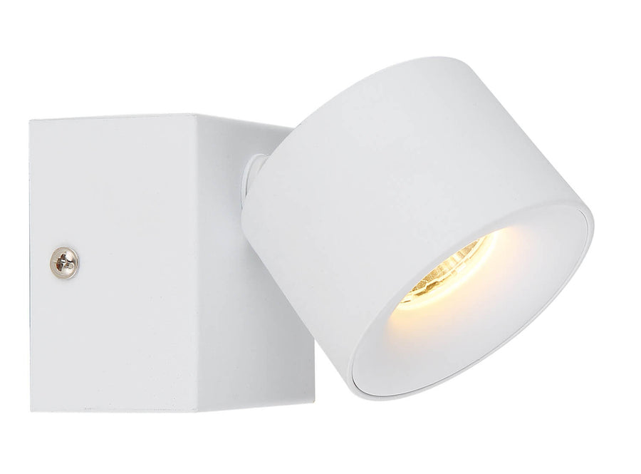 Spot Rae blanc mat, L 13 cm