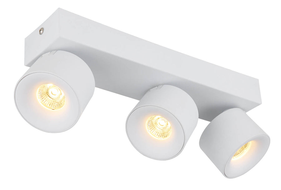 Spot Rae blanc mat, L 33 cm