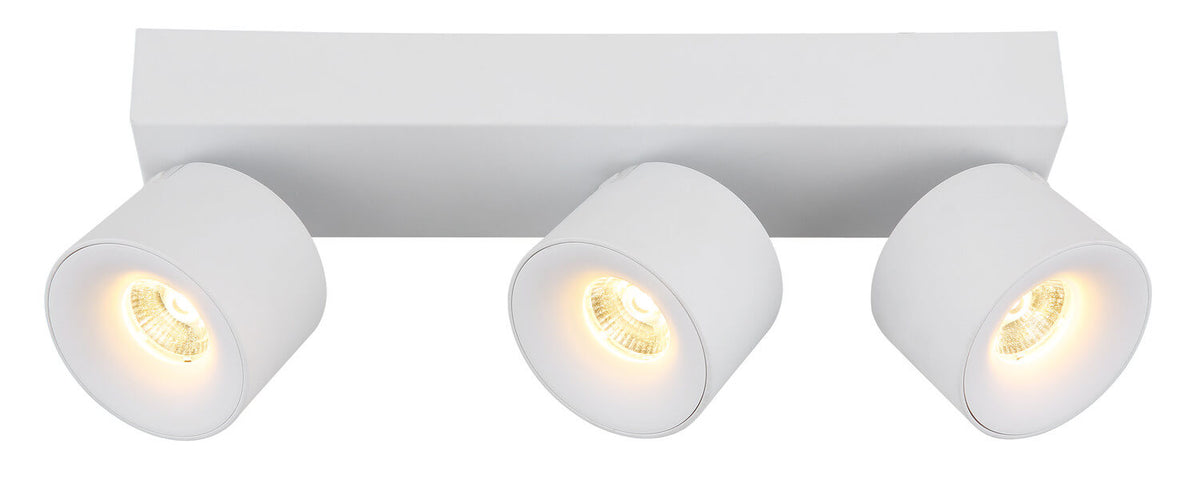 Spot Rae blanc mat, L 33 cm