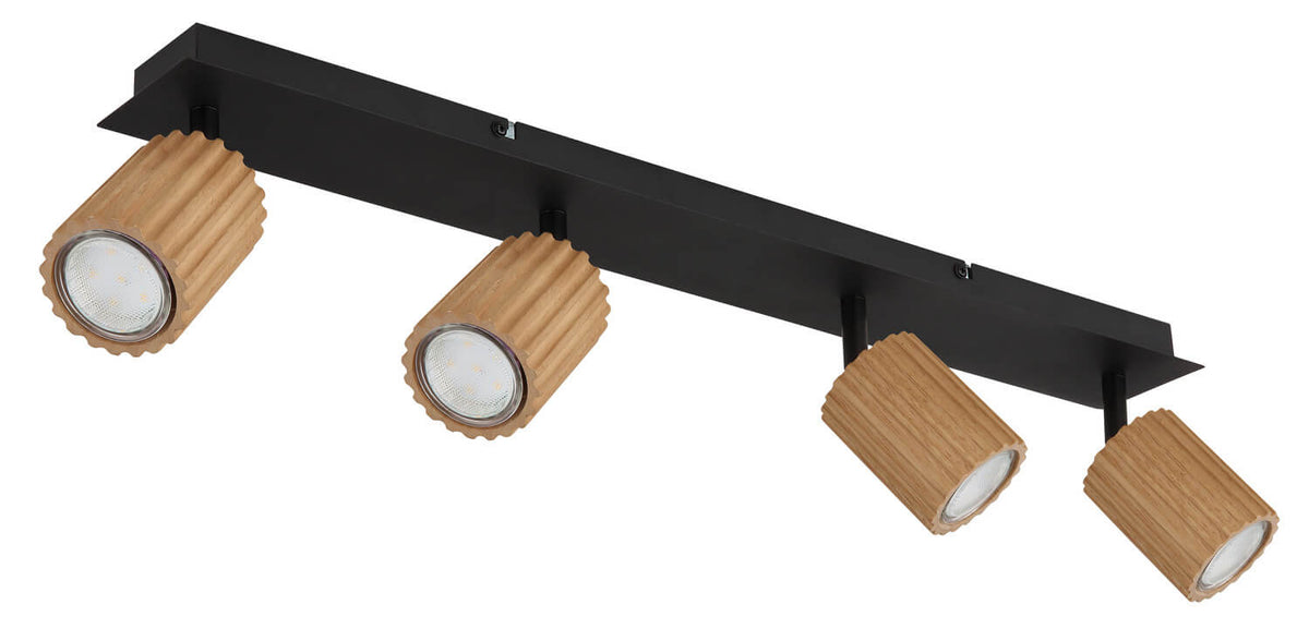 Spot Wenzel noir mat, L 65 cm