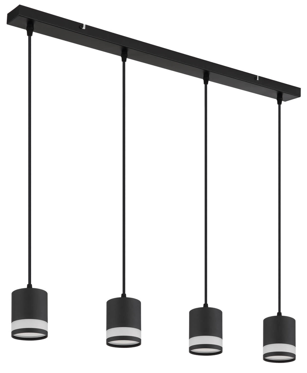 Suspension Lucero noire mat, H 120 cm
