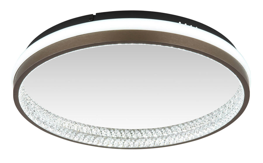 Plafonnier Della noir mat, Ø 39,7 cm