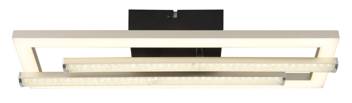 Vue de profil du luminaire, épaisseur du bandeau LED et boîtier de fixation