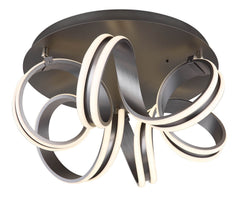 Plafonnier Kuni gris, Ø 54 cm