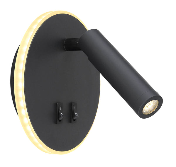 Applique murale Many noire, L 15 cm