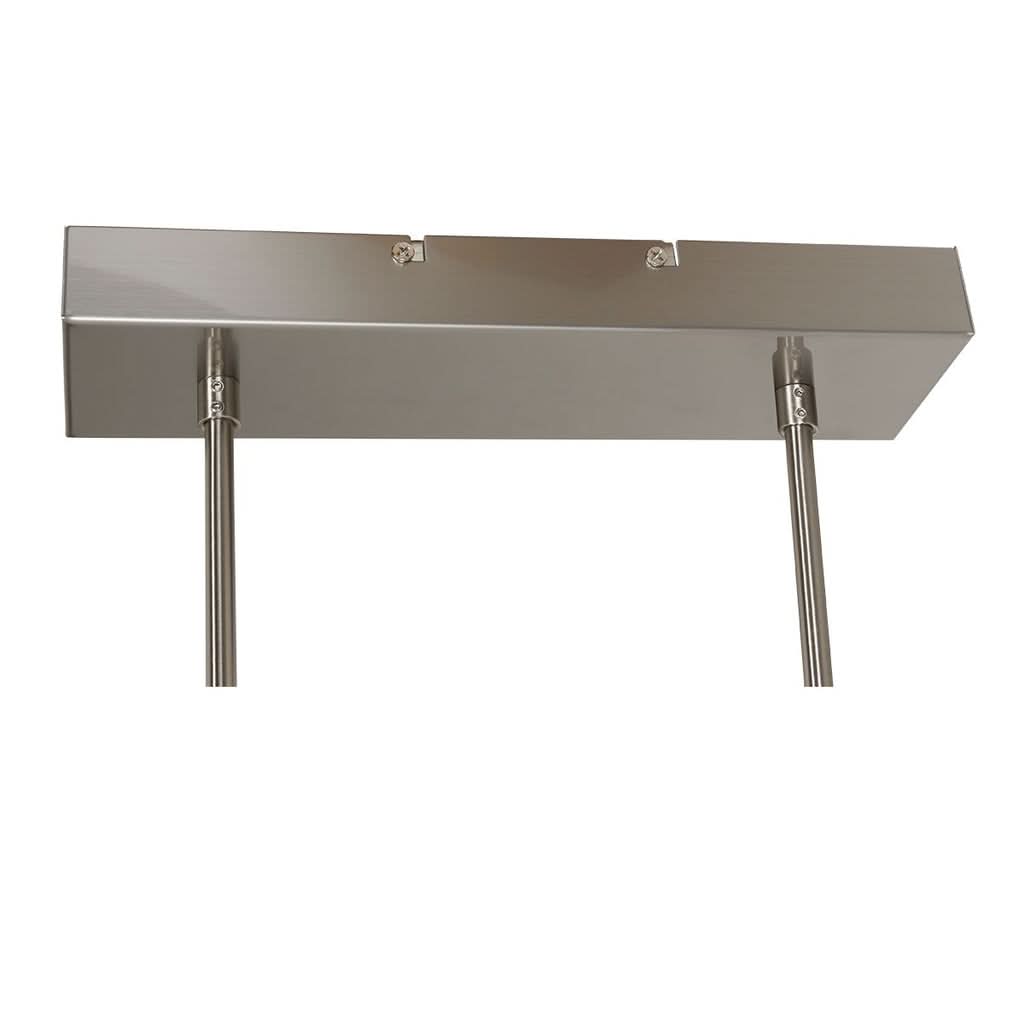 Rosace de plafond acier brossé de la suspension barre led
