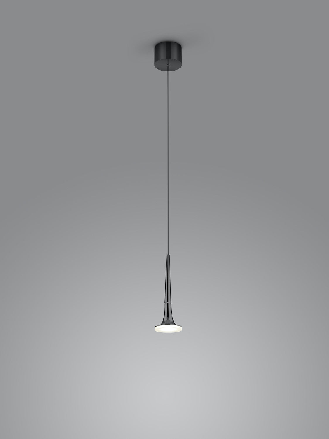 Suspension Flute noire et chromée (16/2001.64)