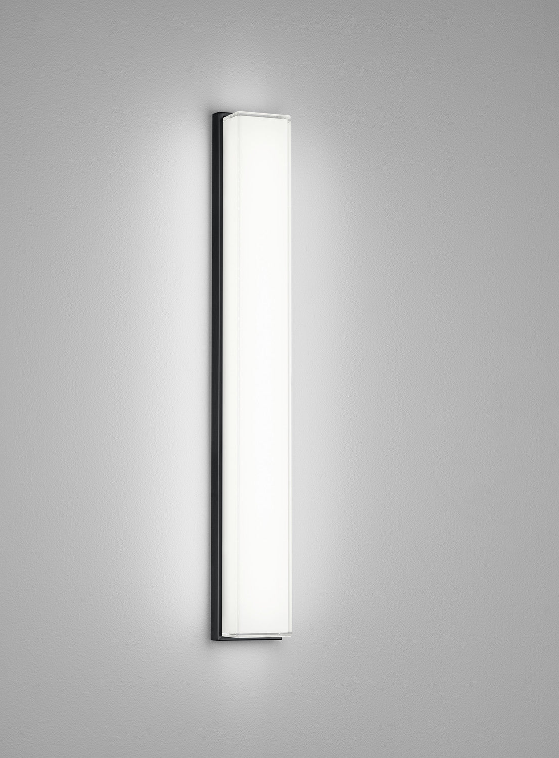 Vue rapprochée montrant le profil noir et le diffuseur blanc laiteux
