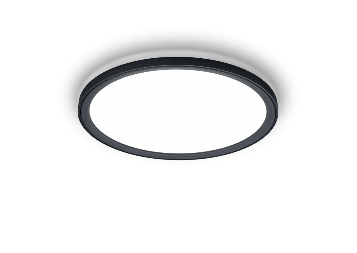 Plafonnier Dawa noir, Ø 55 cm