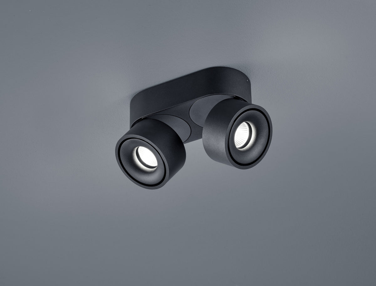 Plafonnier Naka noir, L 20,5 cm