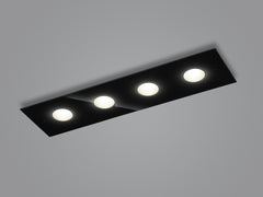 Plafonnier Nomi noir, L 75 cm
