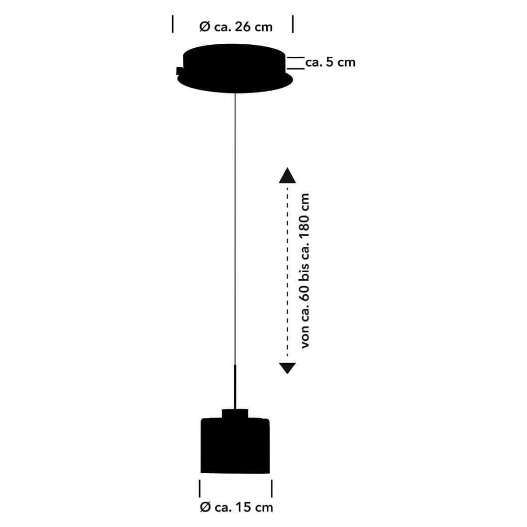 Suspension Abby aluminium et opale, verre, Ø 26 cm