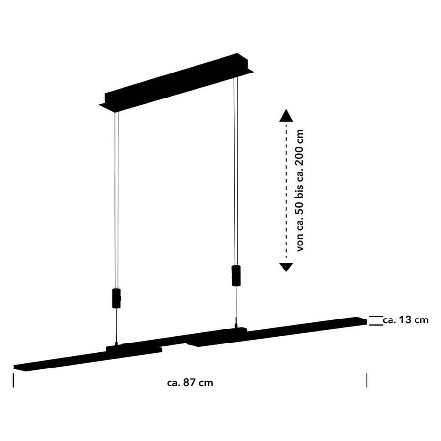 Suspension More anthracite, L 87 cm