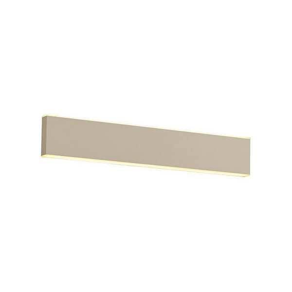 Applique murale beige rectangulaire vue de face sur fond blanc