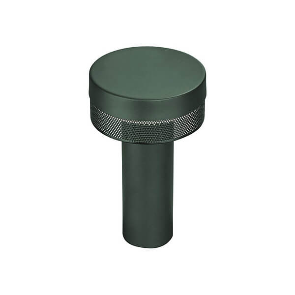 Vue en plongée de la lampe verte, montrant le dessus rond et le mesh