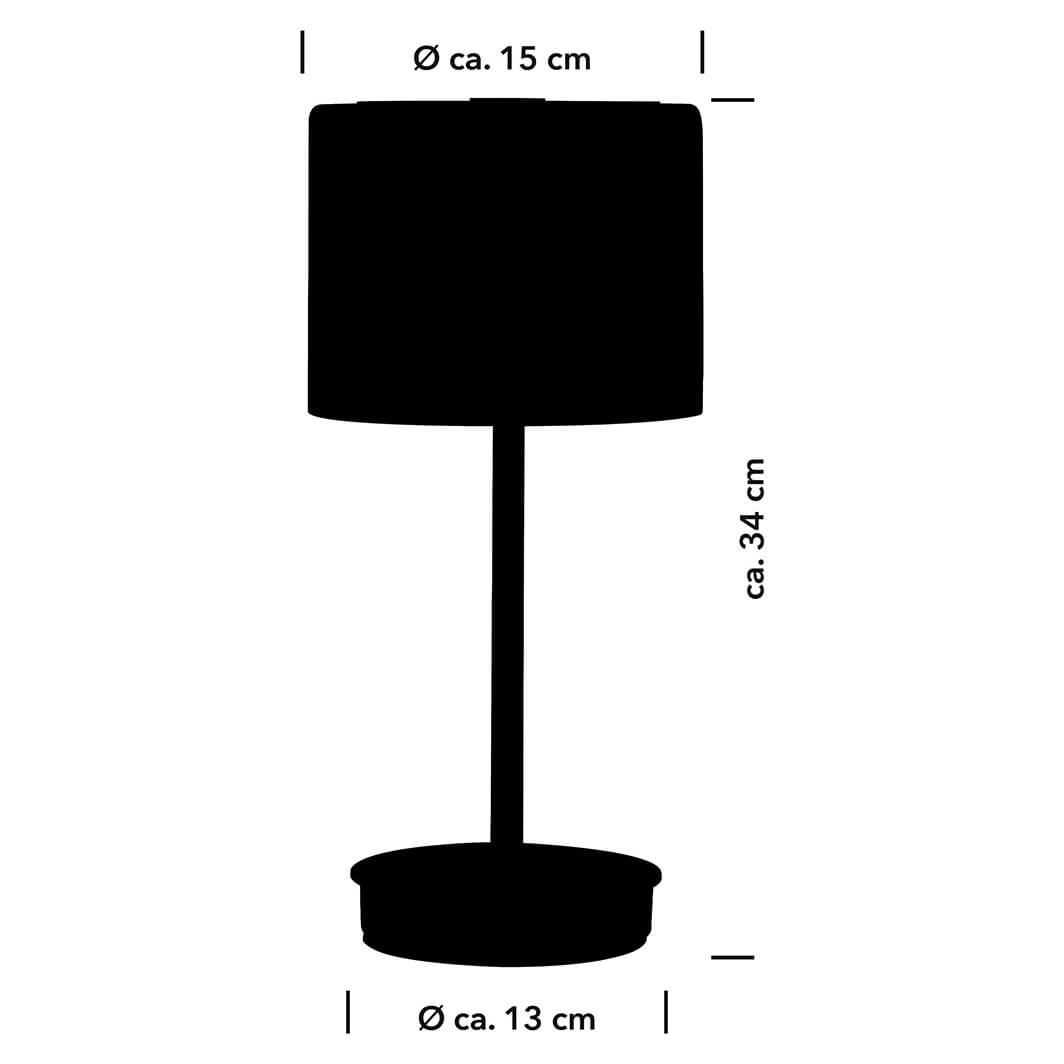 Lampe à poser Abby anthracite et opale, verre