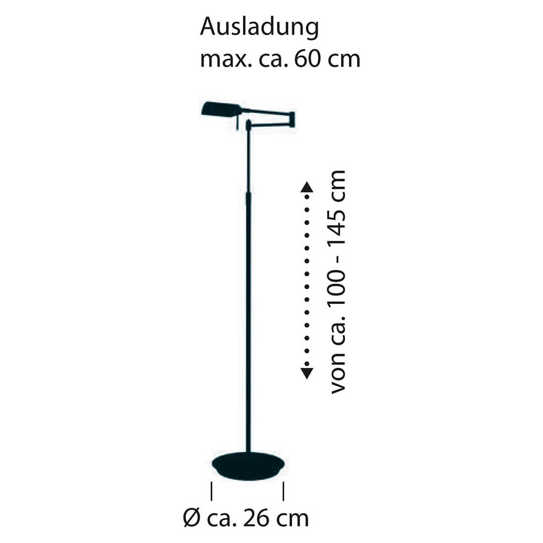 Lampadaire Graz laiton brossé