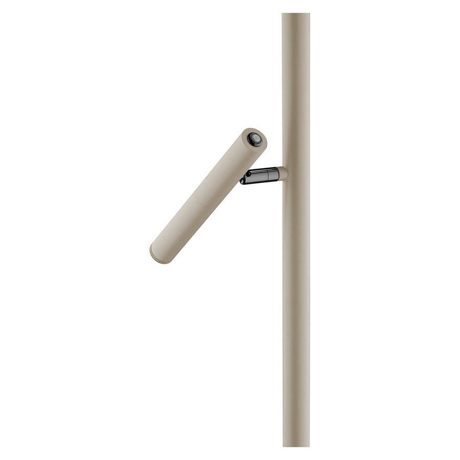 Détail rapproché d'une tête cylindrique, articulation et interrupteur intégré