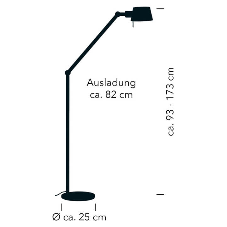 Lampadaire Medo noir