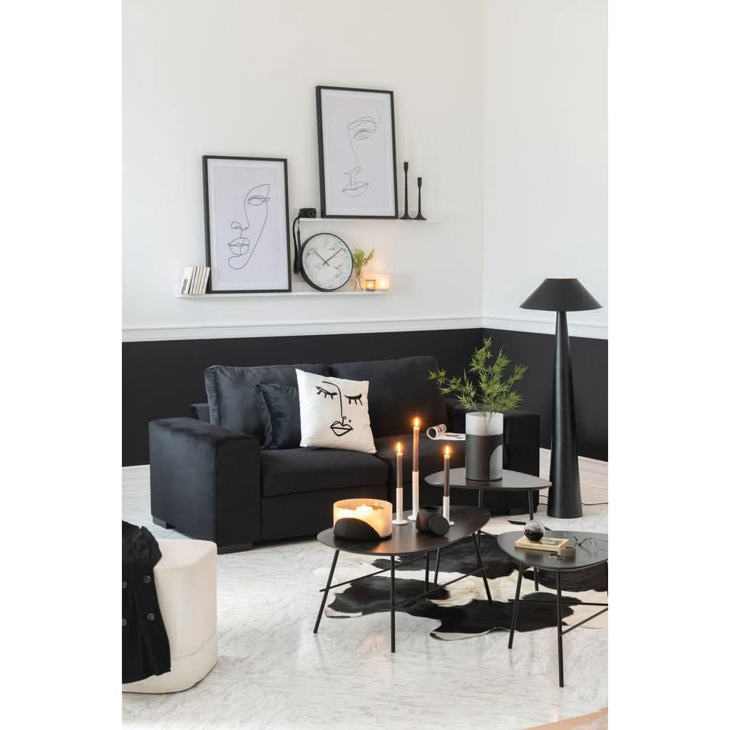 Horloge Noir Marbrée Décorative - Designix