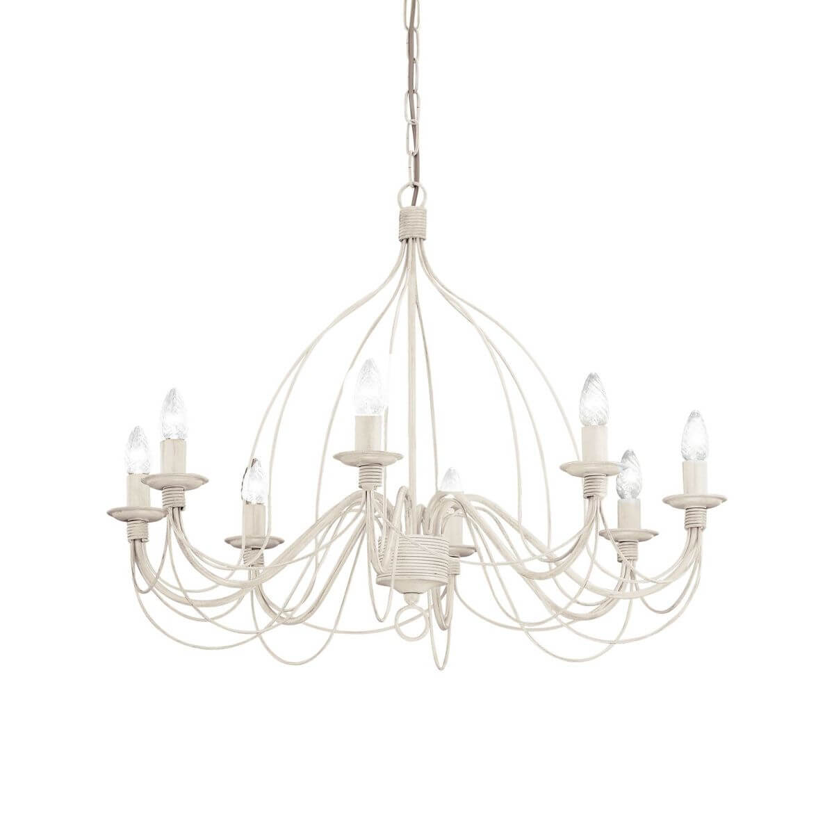 Suspension Corte 8 lumières blanche