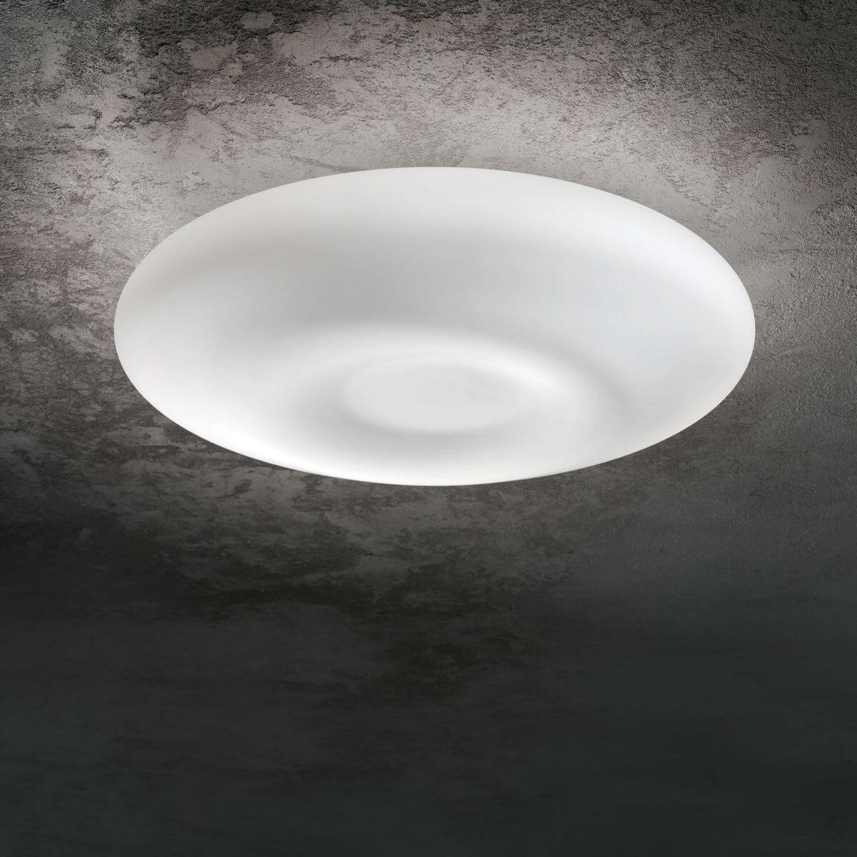 Plafonnier Glory 5 lumières blanc, verre