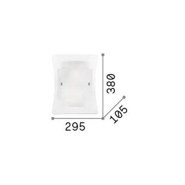 Applique murale Triplo 2 lumières blanche, verre