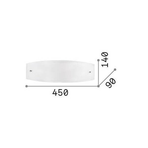 Applique murale ALI 2 lumières blanche, verre