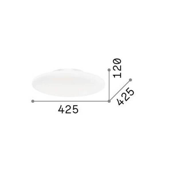 Plafonnier Smarties 2 lumières blanc, verre