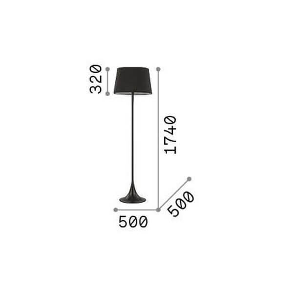 Lampadaire London chromé