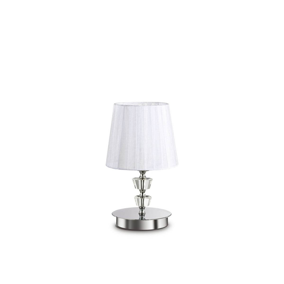 Lampe à poser Pegaso blanche, verre, Ø 18 cm