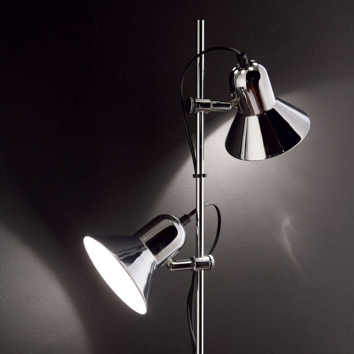 Lampadaire Polly 2 lumières chromé
