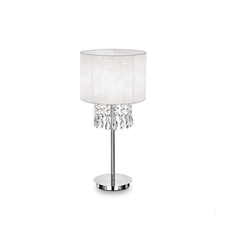 Lampe à poser Opera blanche, cristal