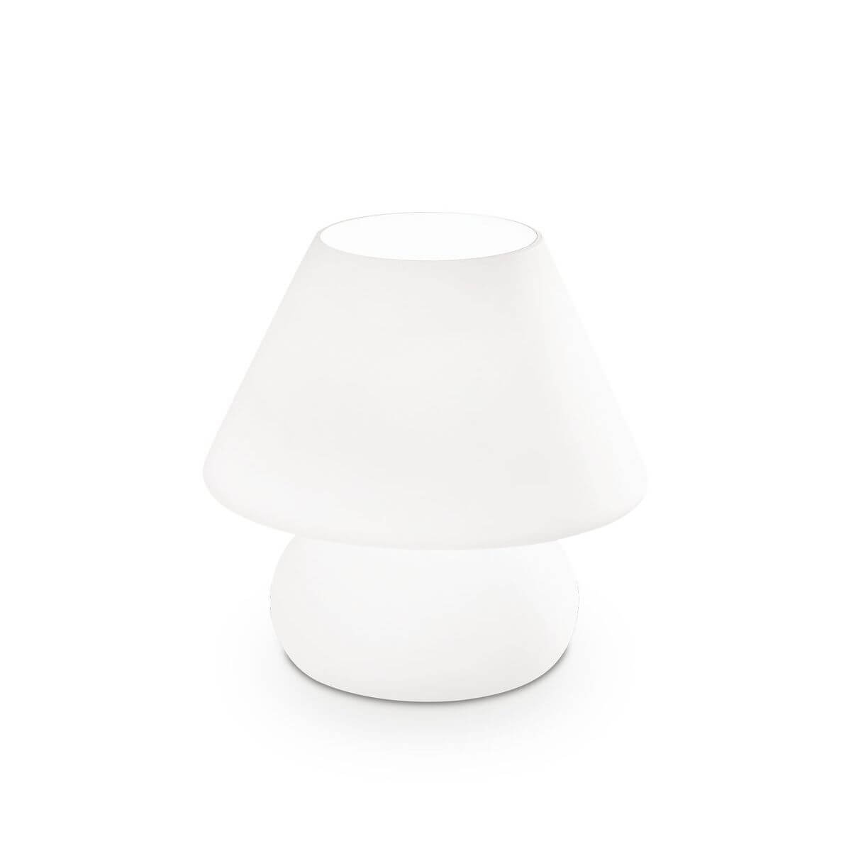 Lampe à poser Prato blanche, verre, Ø 22,5 cm