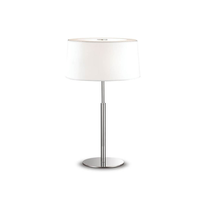 Lampe à poser Hilton 2 lumières blanche, verre