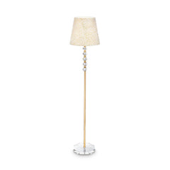 Lampadaire Queen doré, verre
