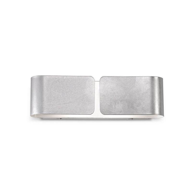 Applique murale Clip 2 lumières argentée, L 12,5 cm