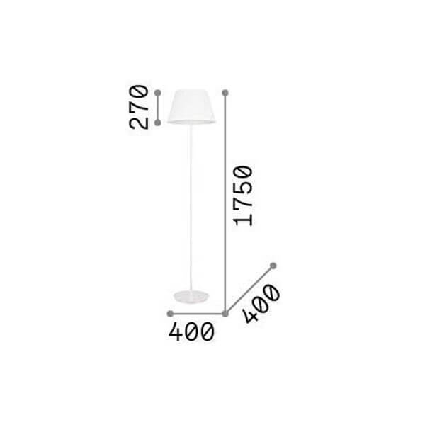Lampadaire Cylinder 2 lumières blanc, verre