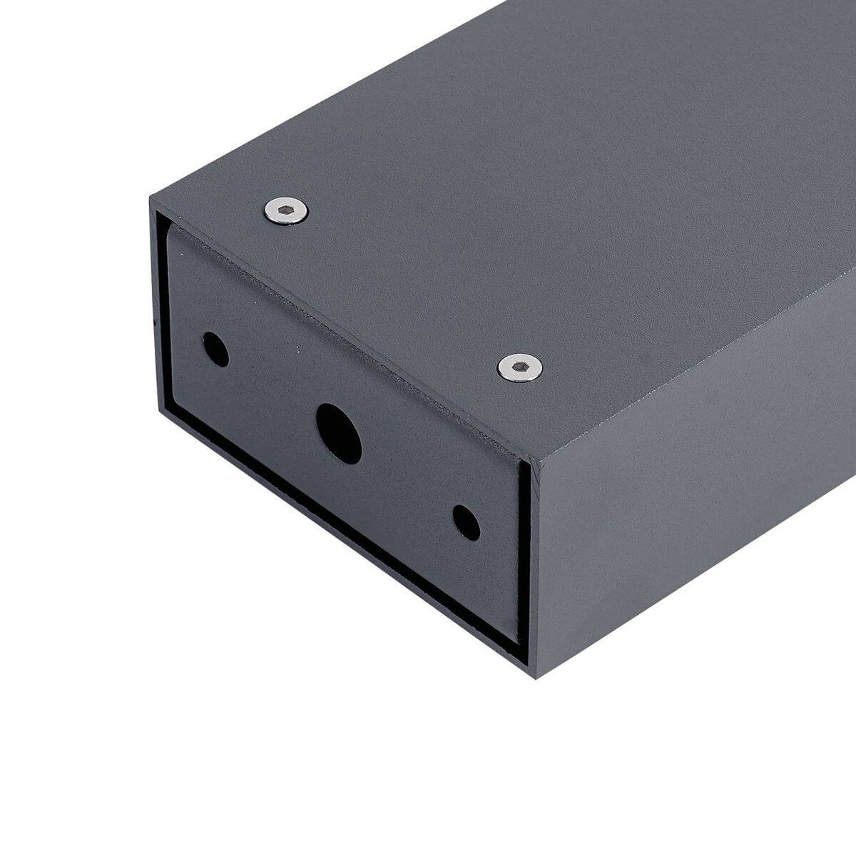 Lampadaire extérieur Sirio 2 lumières anthracite, L 16 cm