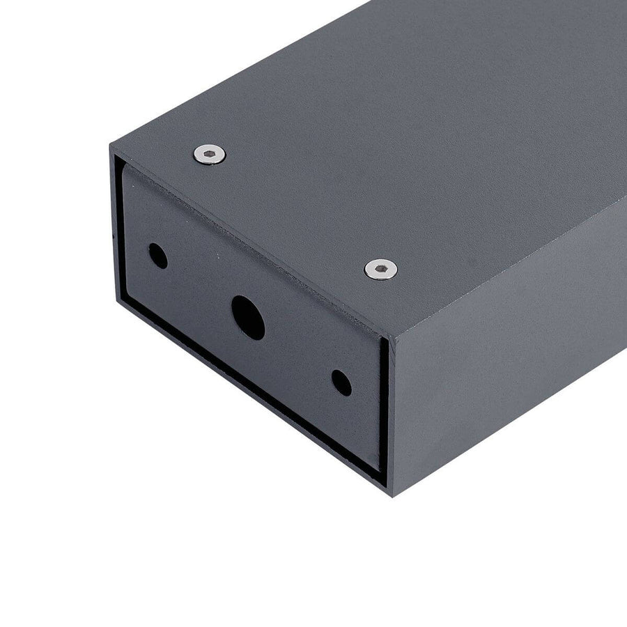 Lampadaire extérieur Sirio 2 lumières anthracite, L 16 cm