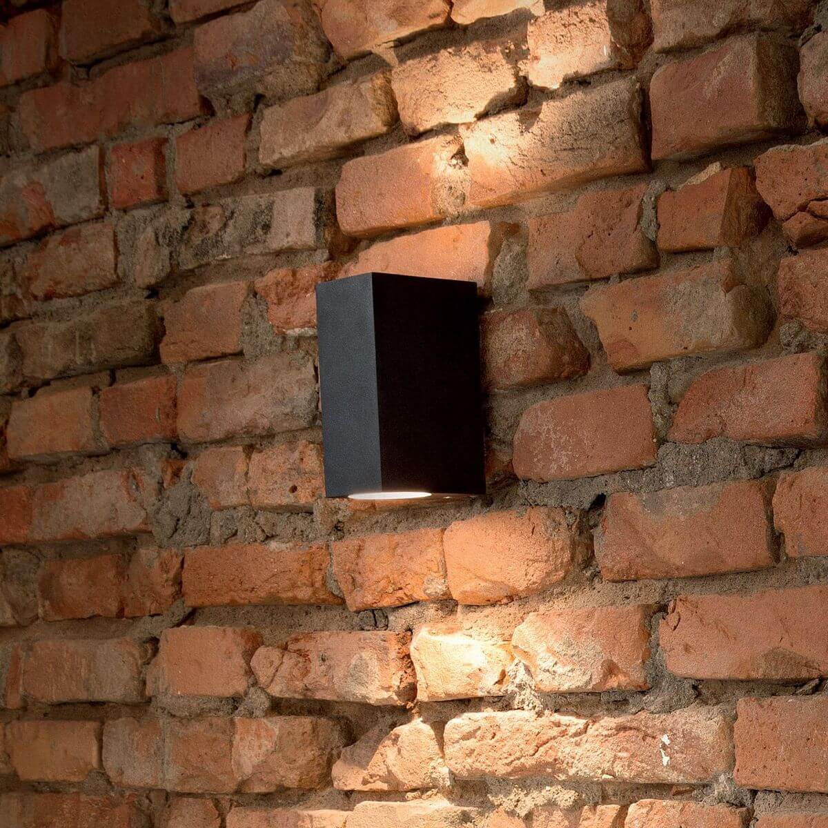 Applique extérieure UP 2 lumières noire