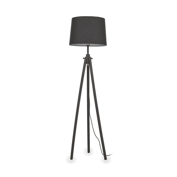 Lampadaire York noir, bois